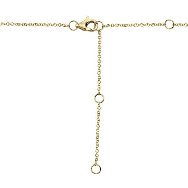 One yellow gold necklace with a versatile chain featuring multiple options for the chain lock.