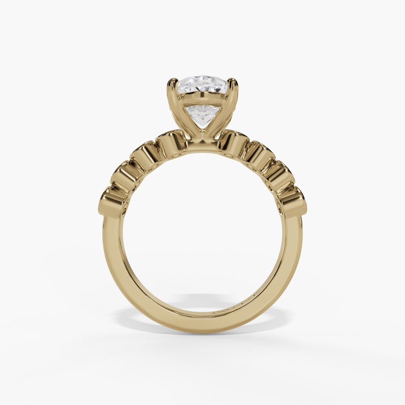 Yellow gold diamond ring