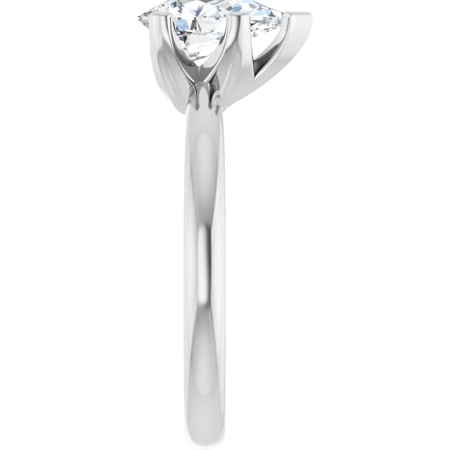 14K White Gold Pear Solitaire Diamond Engagement Ring