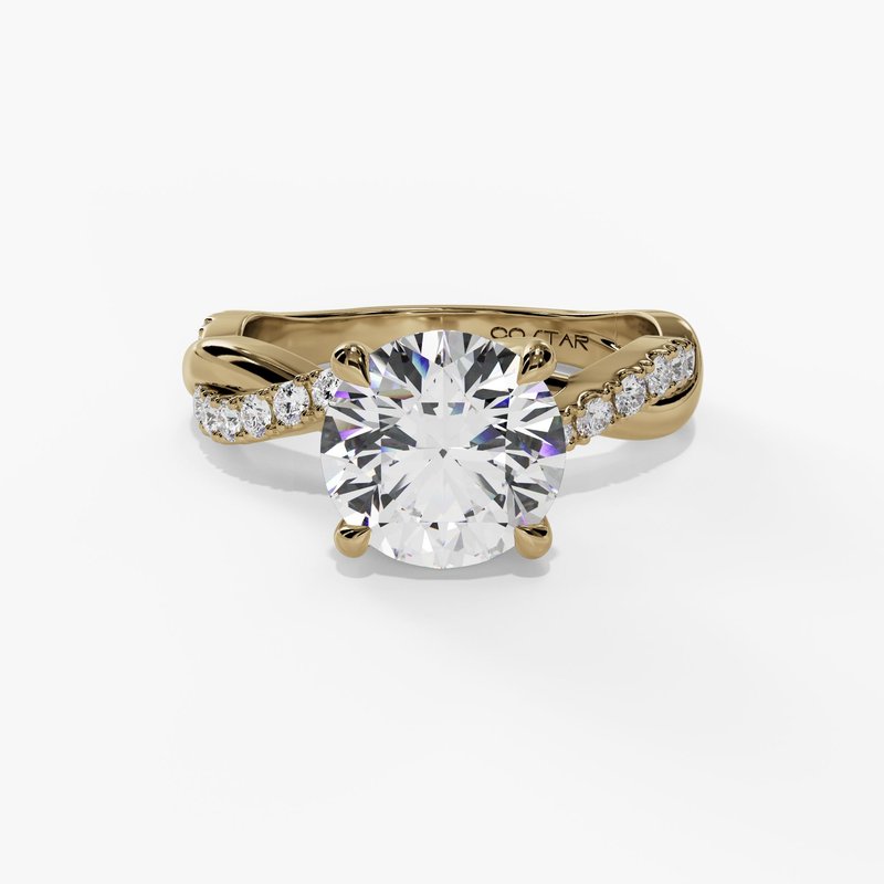 Yellow gold diamond ring