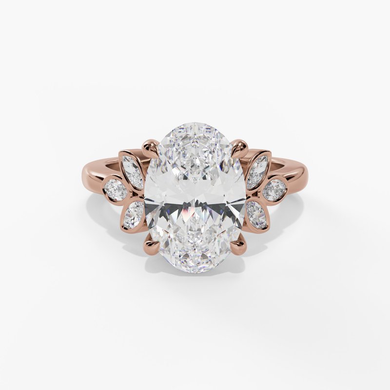 Rose gold diamond ring
