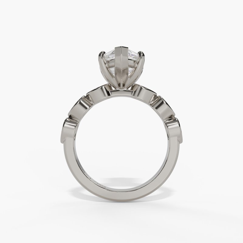 White gold diamond ring