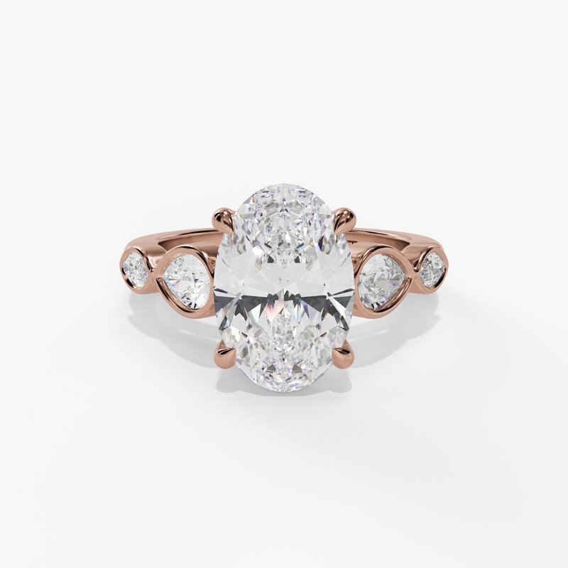 Rose gold diamond ring