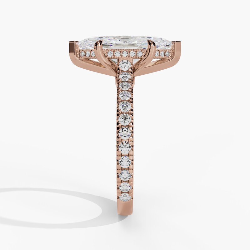 Rose gold diamond ring
