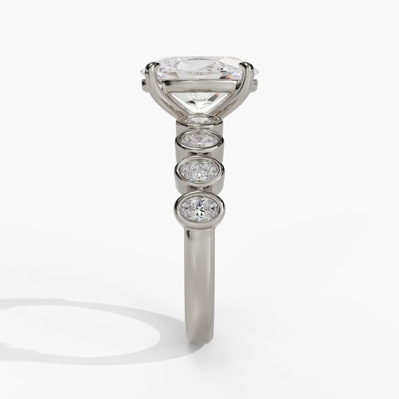 White gold diamond ring