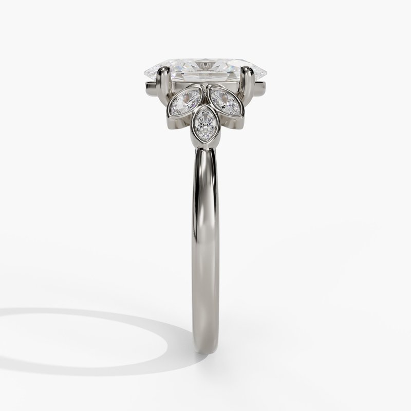 White gold diamond ring