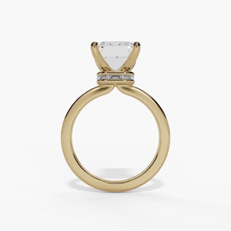 Yellow gold diamond ring
