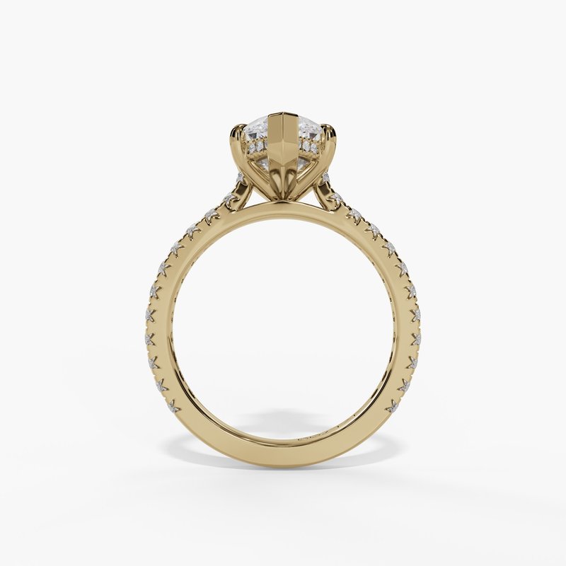 Yellow gold diamond ring