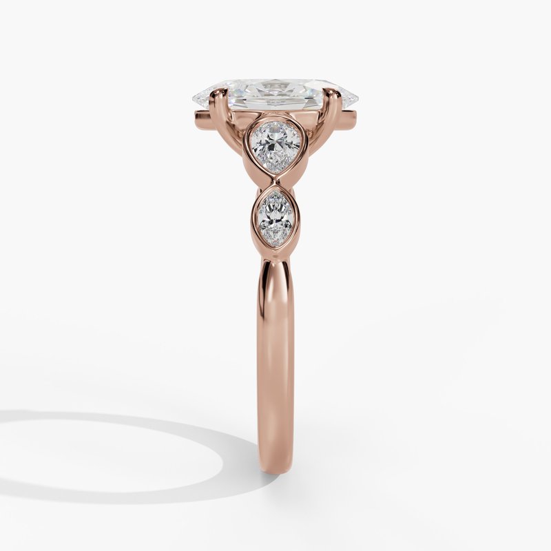 Rose gold diamond ring