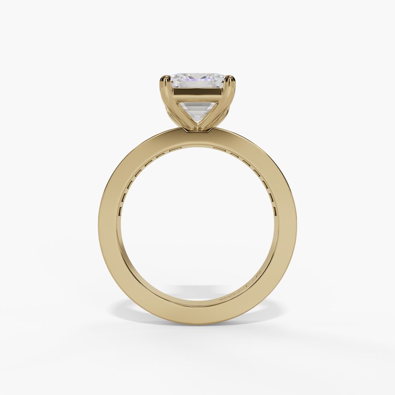 Yellow gold diamond ring