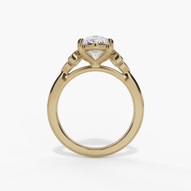 Yellow gold diamond ring