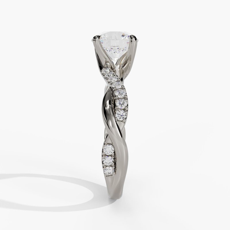 White gold diamond ring