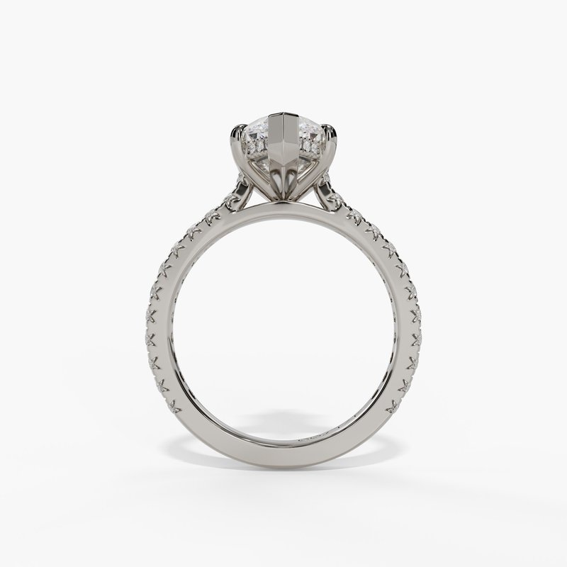 White gold diamond ring