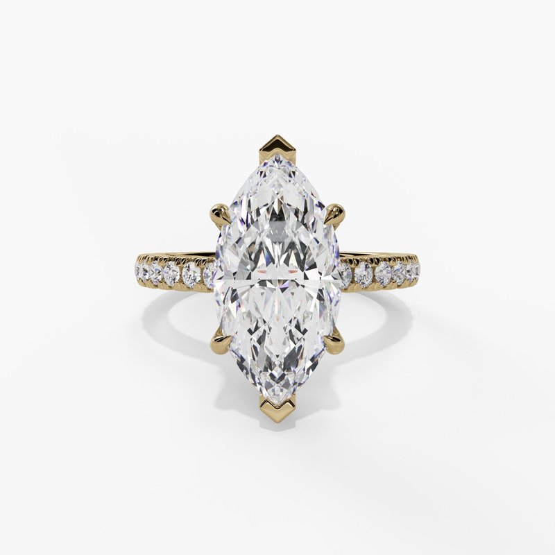 Yellow gold diamond ring