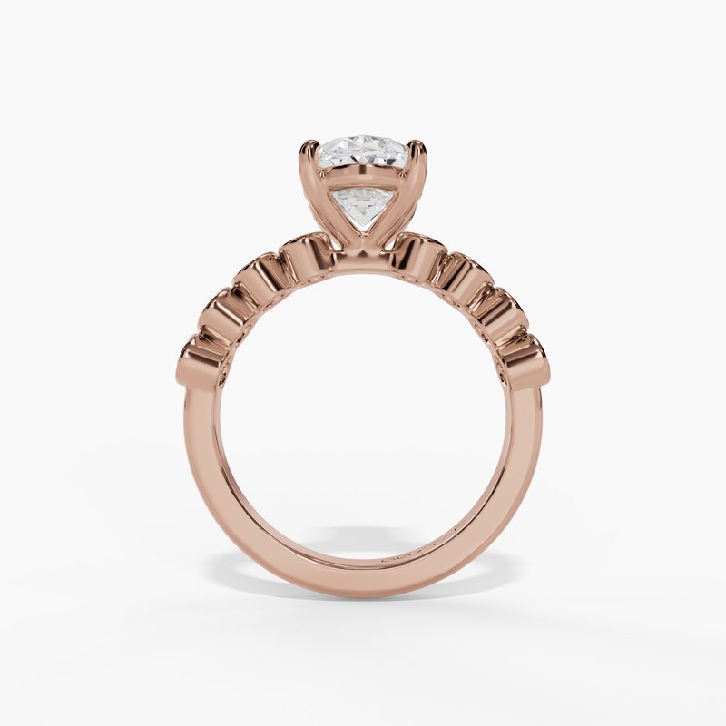 Rose gold diamond ring