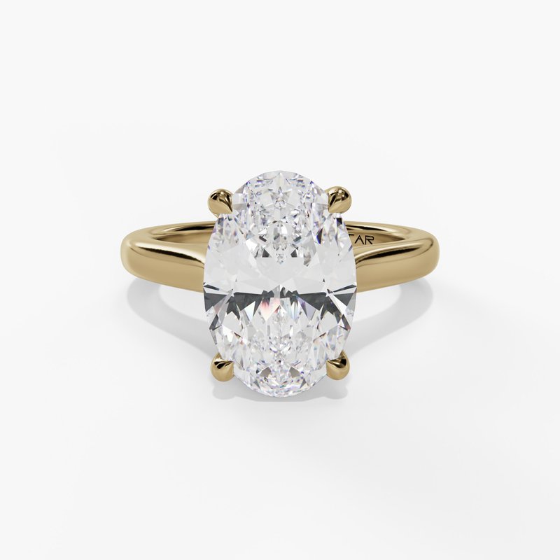 Yellow gold diamond ring