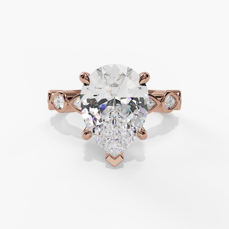 Rose gold diamond ring