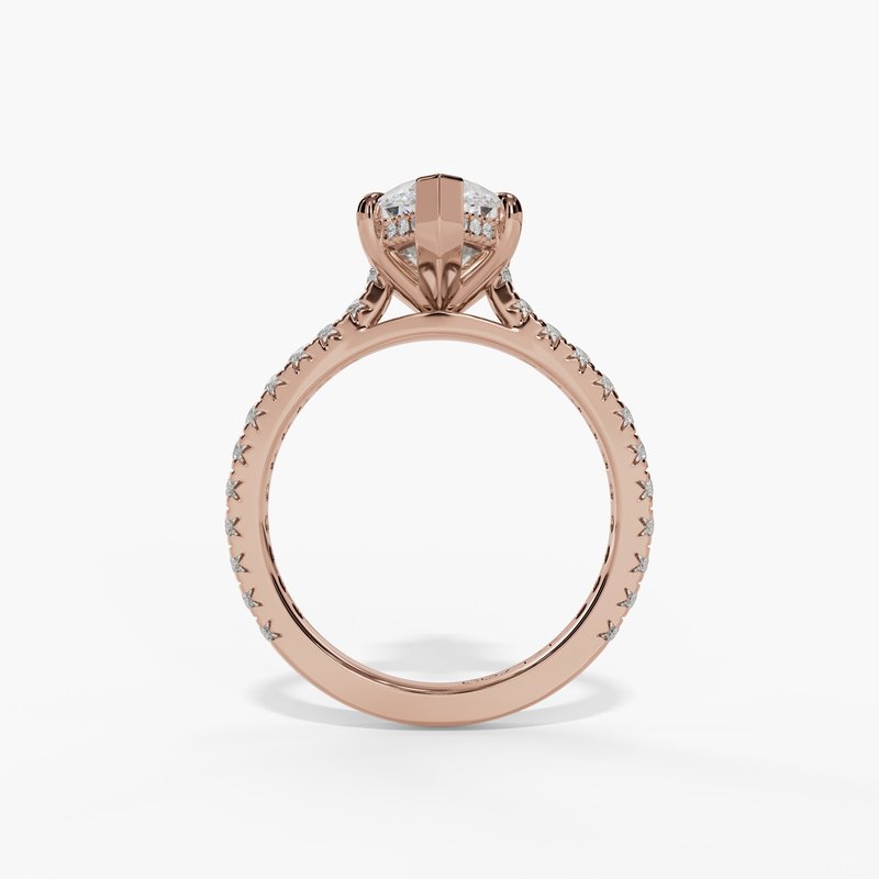 Rose gold diamond ring