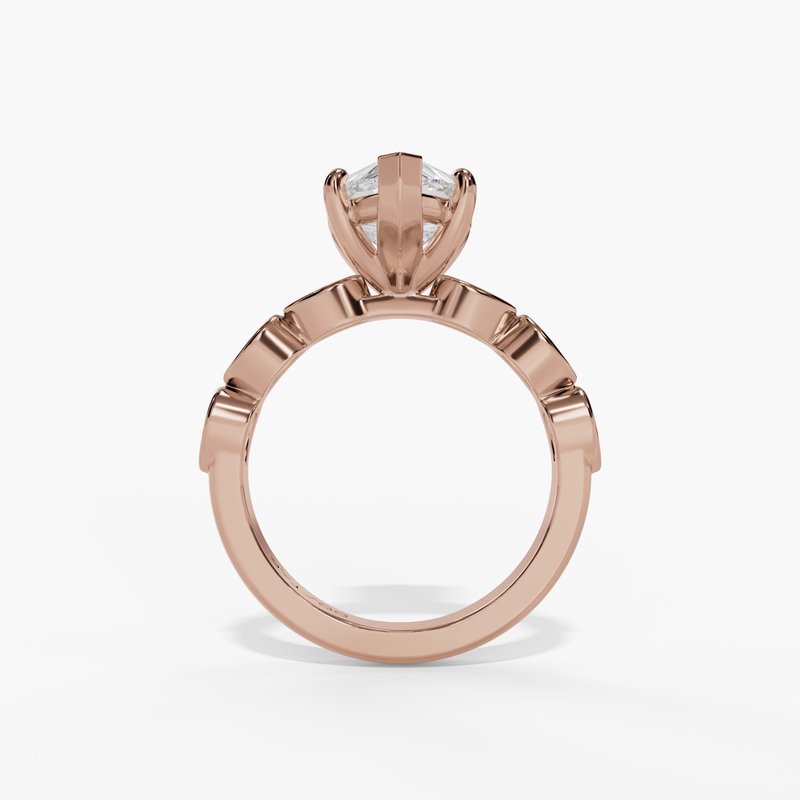 Rose gold diamond ring