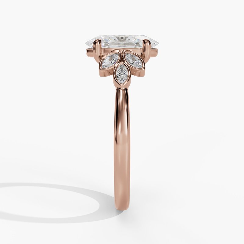 Rose gold diamond ring