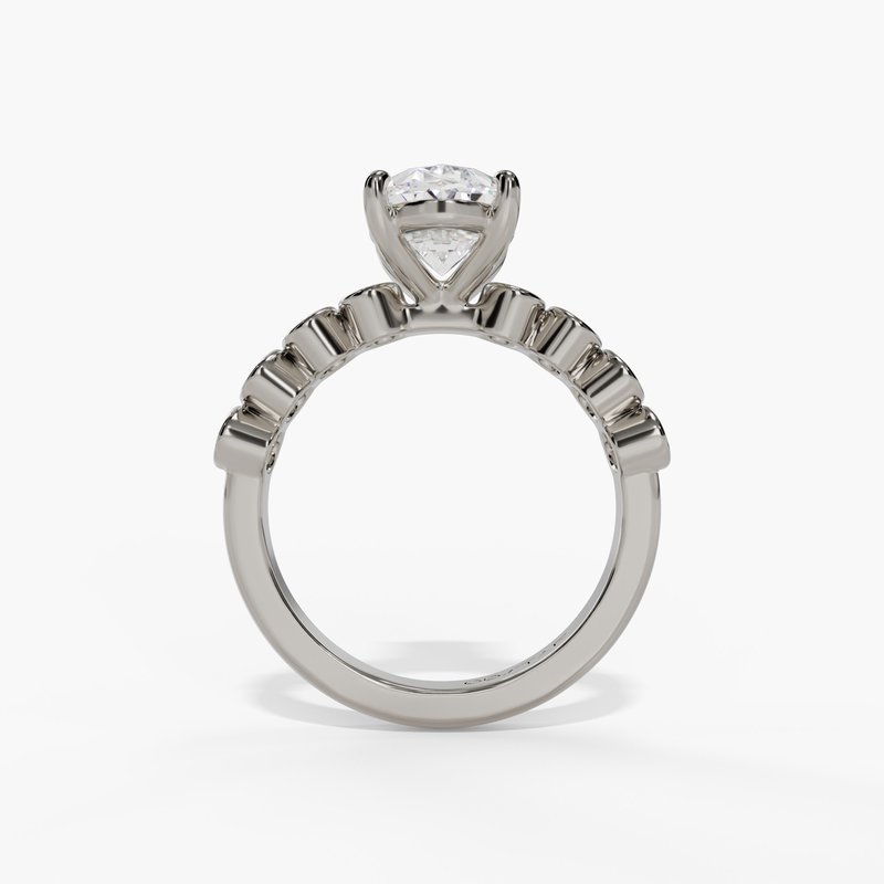 White gold diamond ring