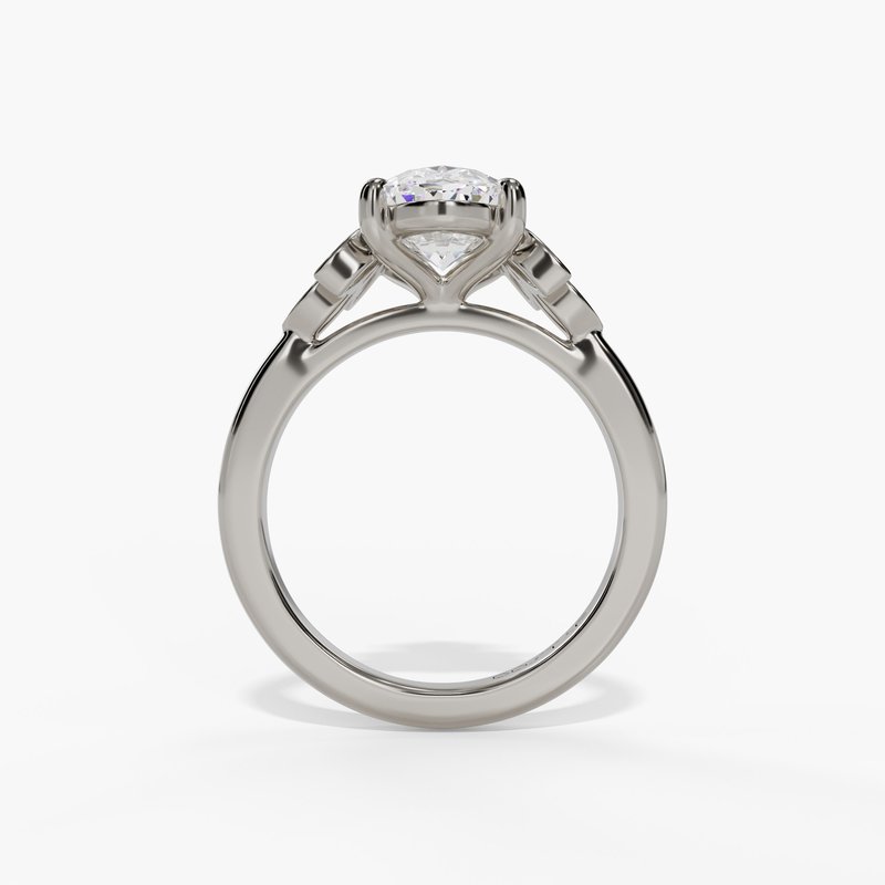 White gold diamond ring