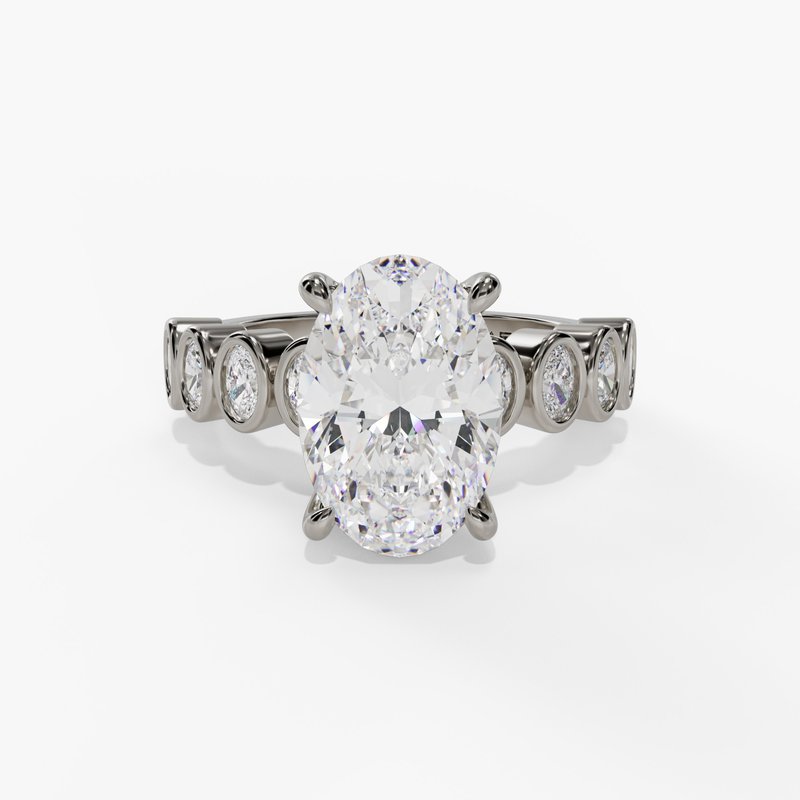 White gold diamond ring