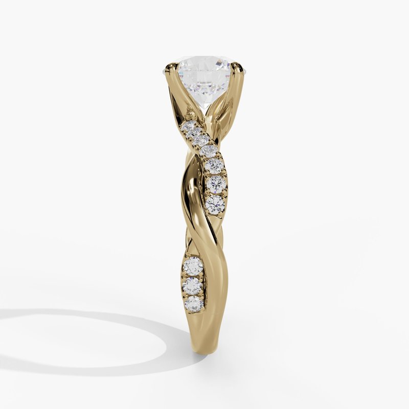 Yellow gold diamond ring