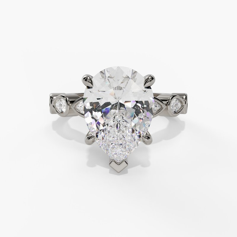 White gold diamond ring