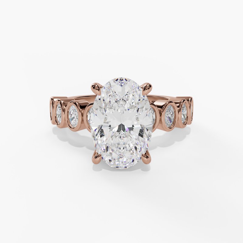 Rose gold diamond ring