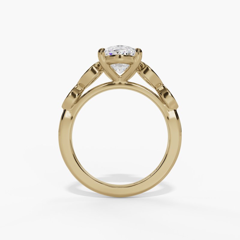Yellow gold diamond ring