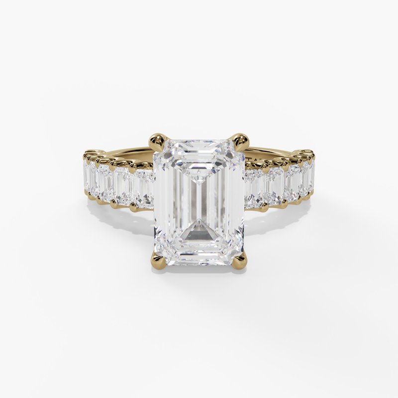 Yellow gold diamond ring
