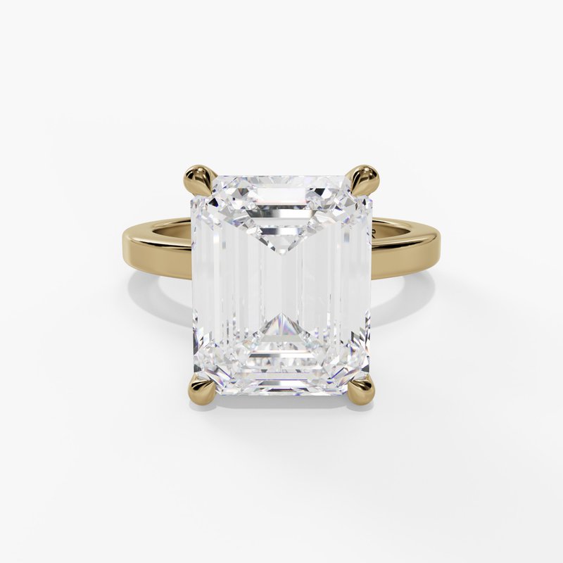 Yellow gold diamond ring