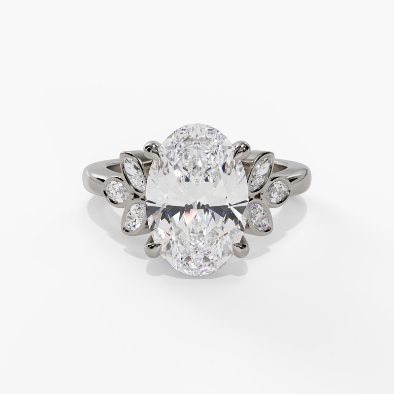 White gold diamond ring
