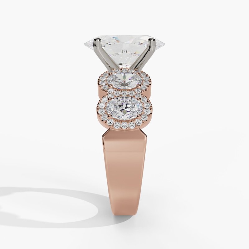Rose gold vintage diamond ring