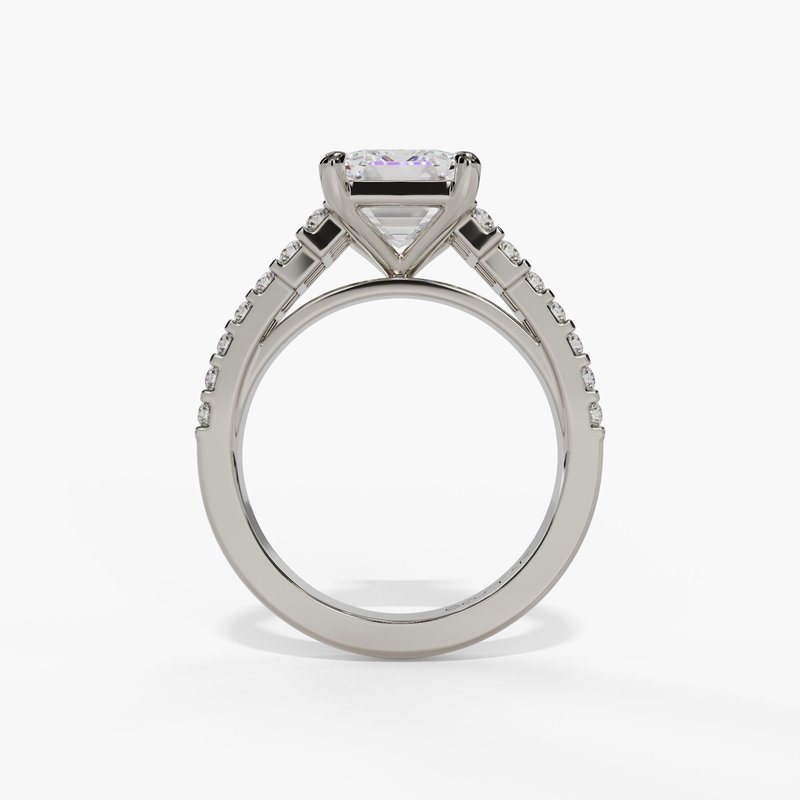 White gold vintage diamond ring