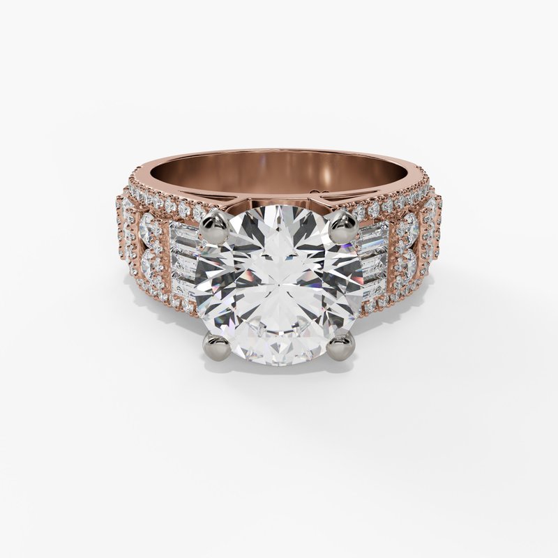 Rose gold vintage diamond ring