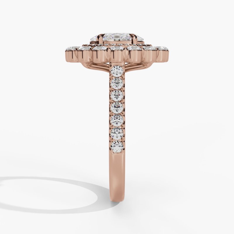 Rose gold vintage diamond ring
