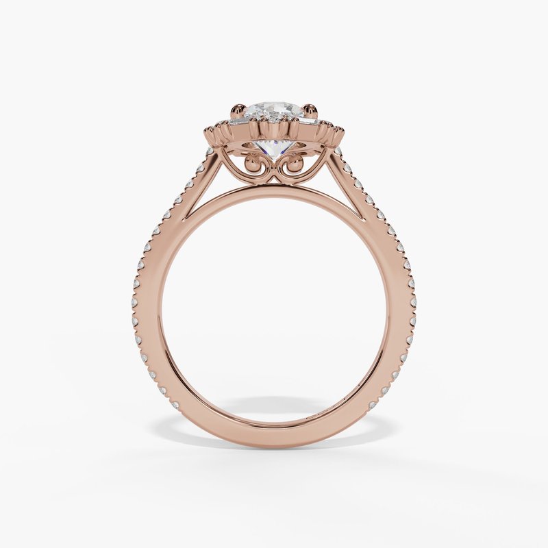 Rose gold vintage diamond ring