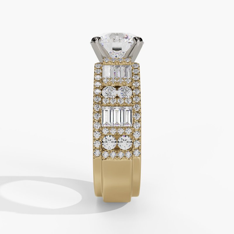 Yellow gold vintage diamond ring