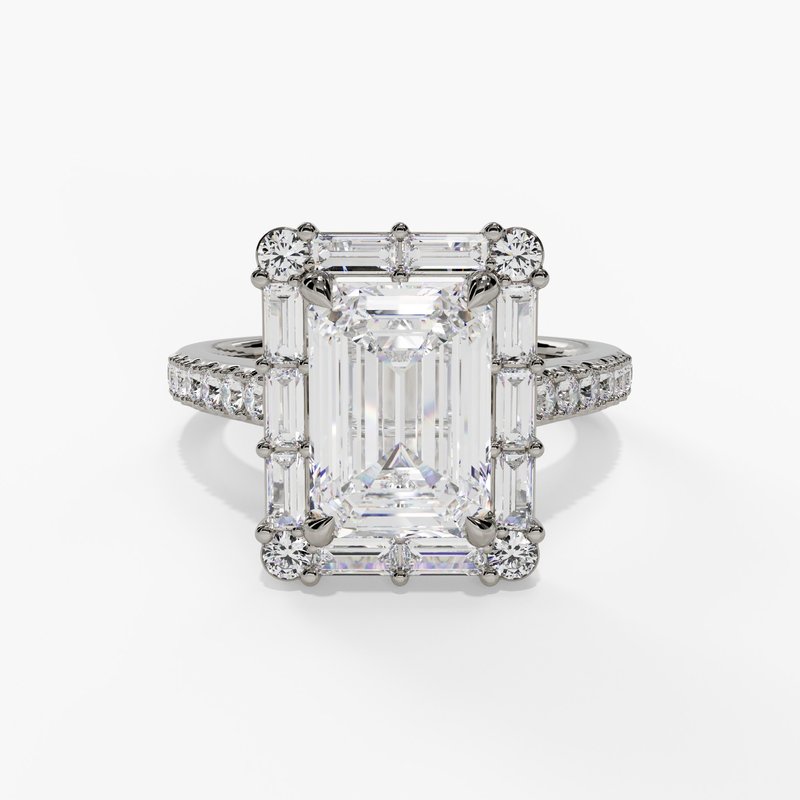 White gold vintage diamond ring