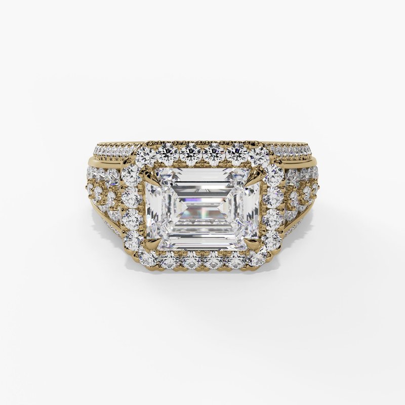 Yellow gold vintage diamond ring