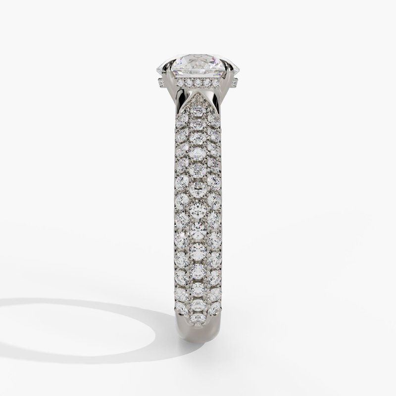 White gold vintage diamond ring