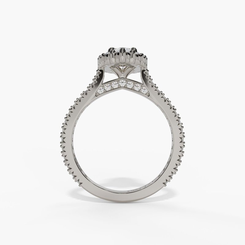 White gold vintage diamond ring