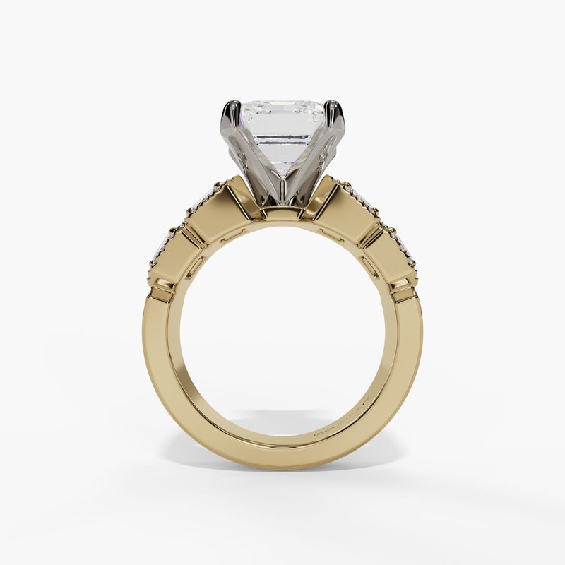 Yellow gold vintage diamond ring