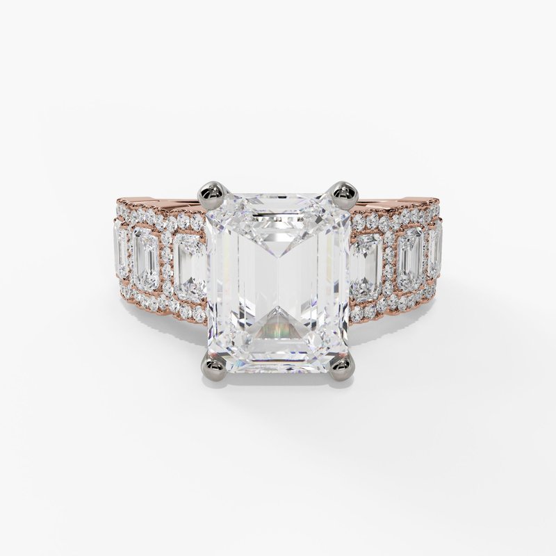 Rose gold vintage diamond ring