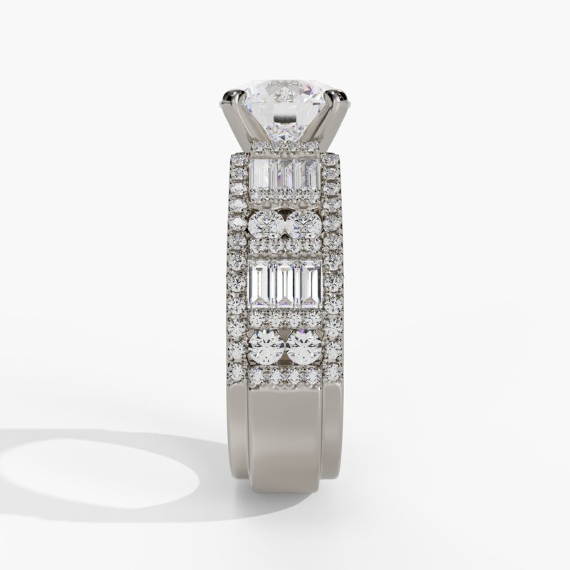 White gold vintage diamond ring