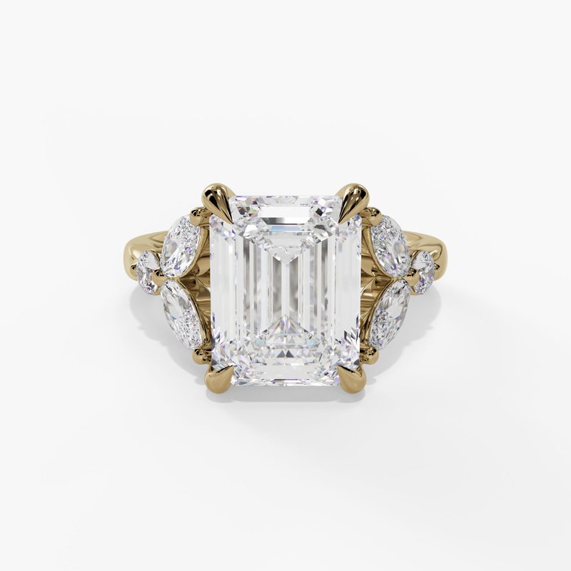 Yellow gold vintage diamond ring