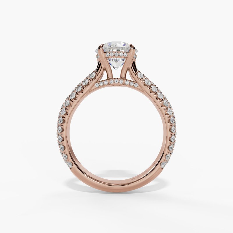 Rose gold vintage diamond ring