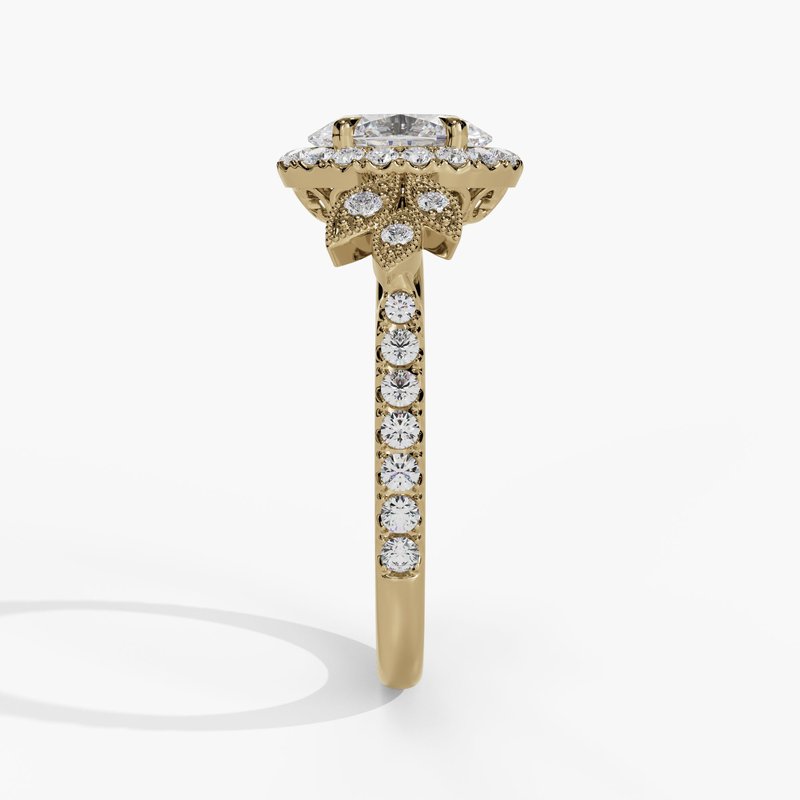 Yellow gold vintage diamond ring
